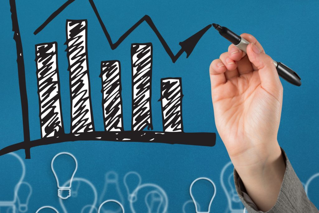 Ilustración estrategia de ventas inmobiliarias.