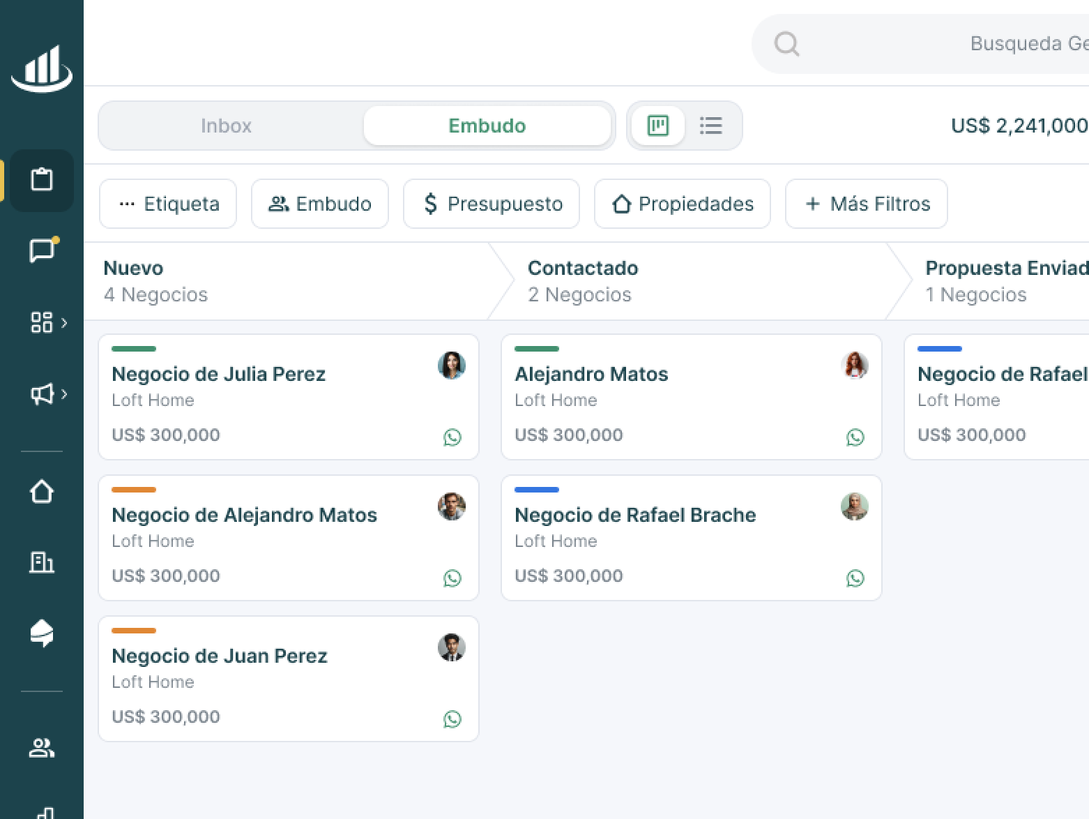 Un CRM diseñado para Negocios Inmobiliarios