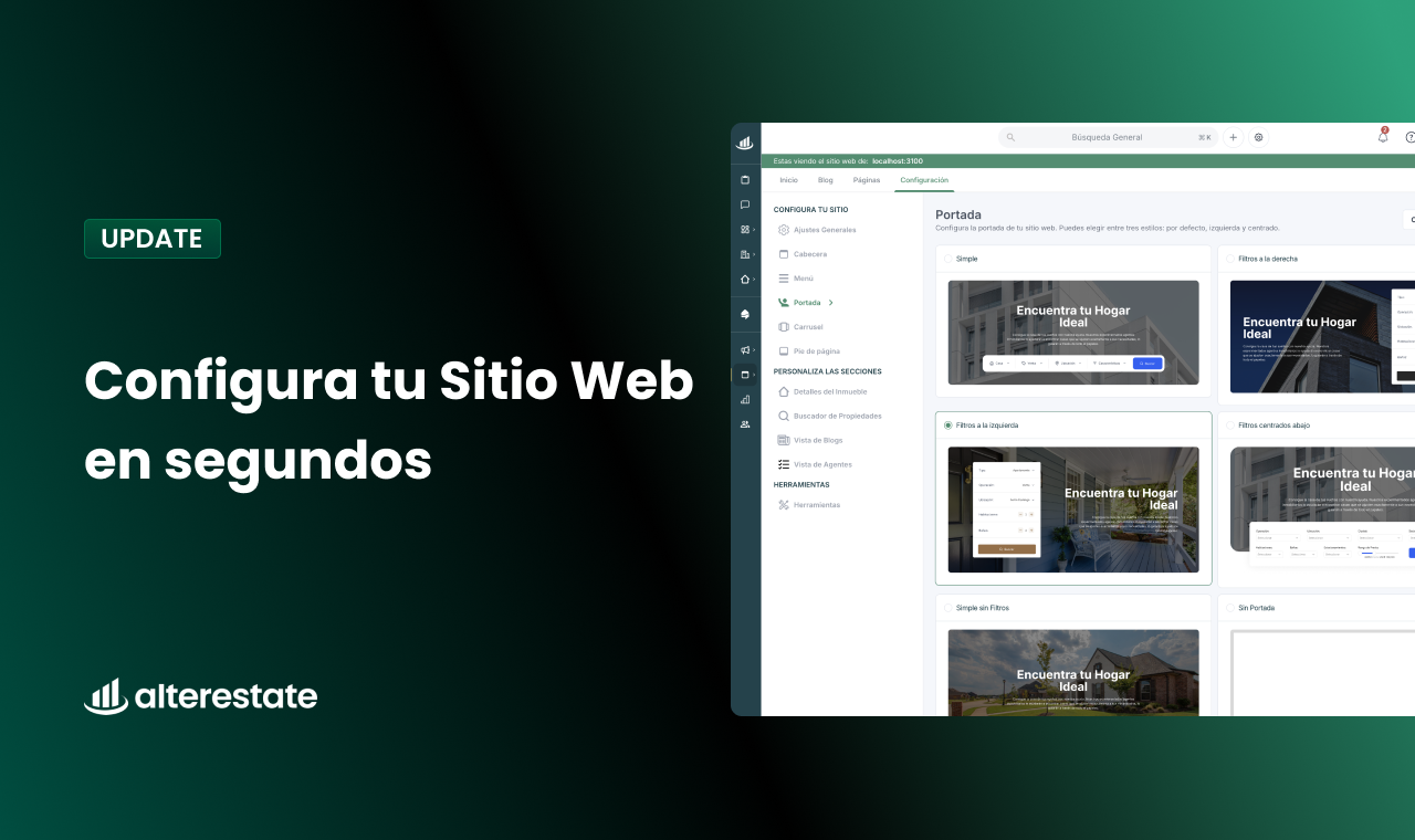 Presentamos el Nuevo Configurador de Sitio Web de AlterEstate